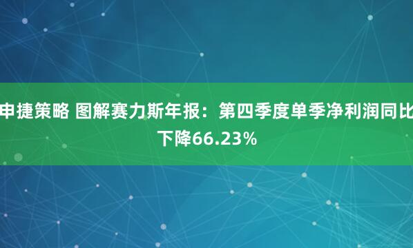 申捷策略 图解赛力斯年报：第四季度单季净利润同比下降66.23%